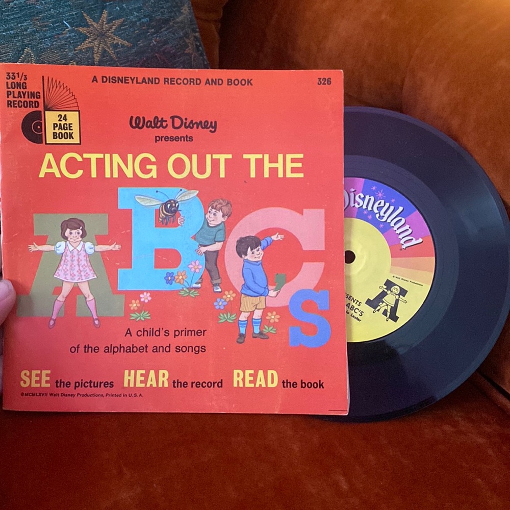 Vintage vinyl Disneyland Acting out the ABC’s storybook read along
